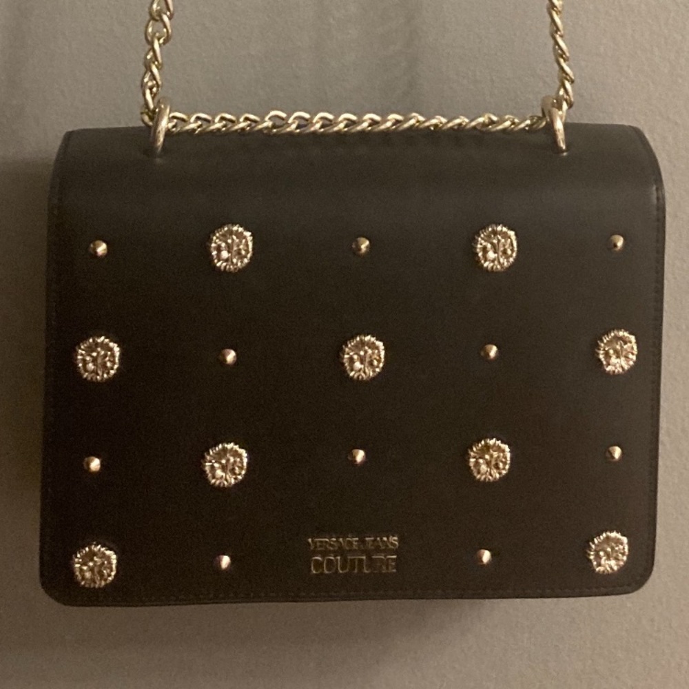 New Black Versace Crossbody Handbag